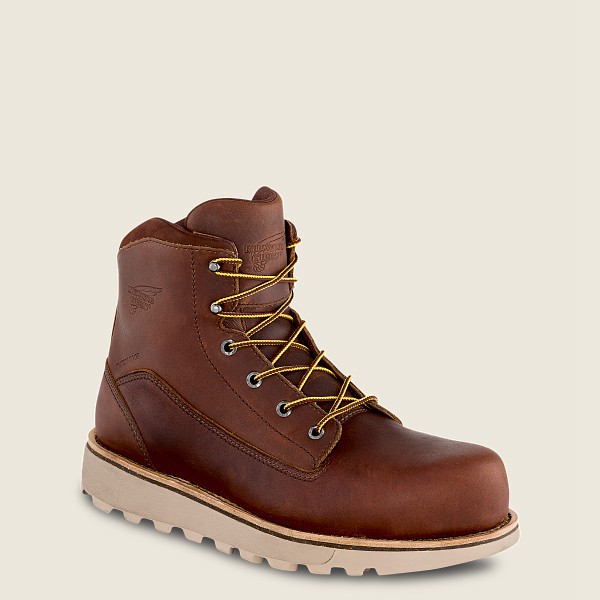 Red Wing Safety Bot Erkek - Traction Tred Lite - 6-Inch Waterproof Toe - Kahverengi - 32ESIZURF